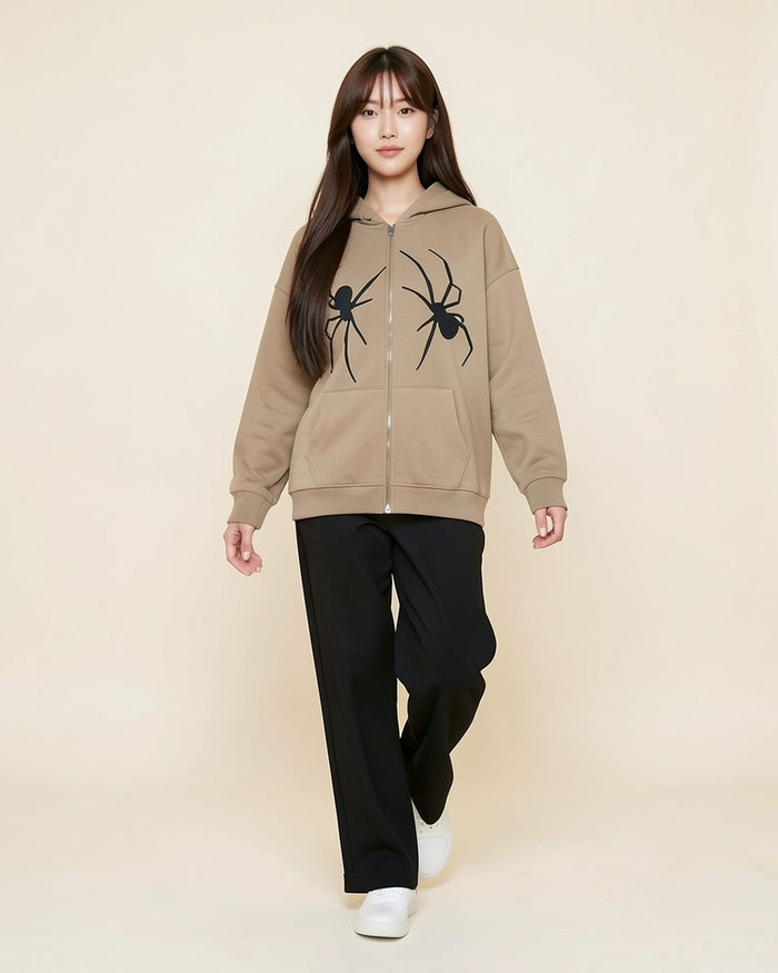 Twin Spider Zip-Up Hoodie