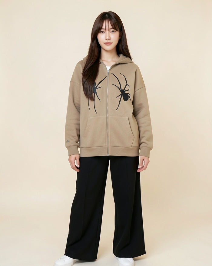 Twin Spider Zip-Up Hoodie