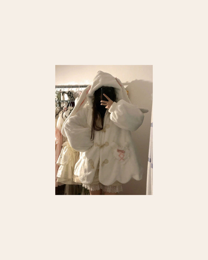 Bunny Ears Teddy Coat