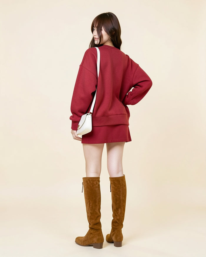 Sweatshirt & Mini Skirt Set