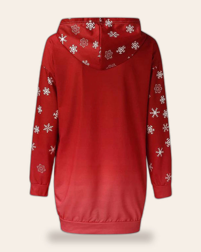 Santa Wine Glass Hoodie Dress