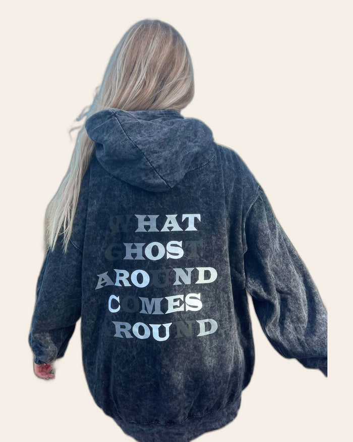 Cute Ghosts Acid Wash Hoodie