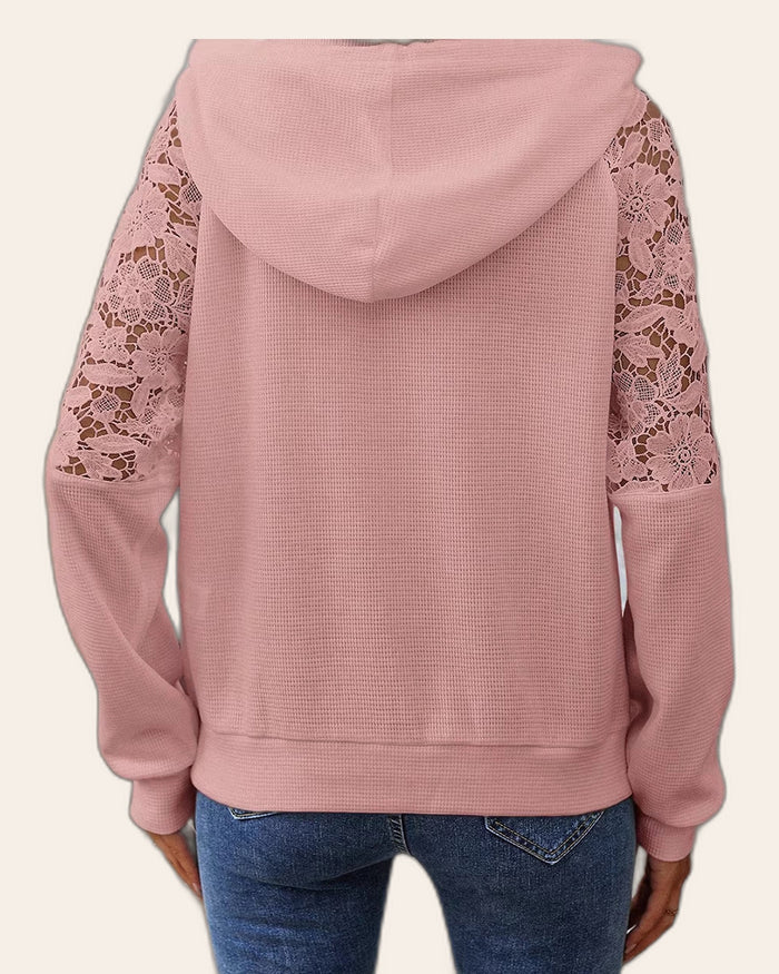 Lace Sleeve Hoodie