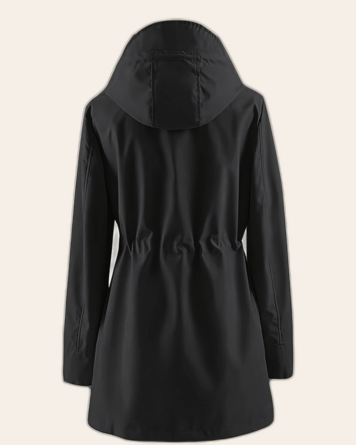 Plaid-Lined Windbreaker Coat