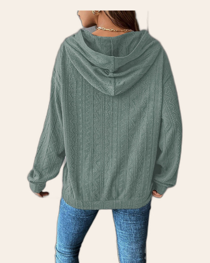 Sage Knit Hoodie Sweater