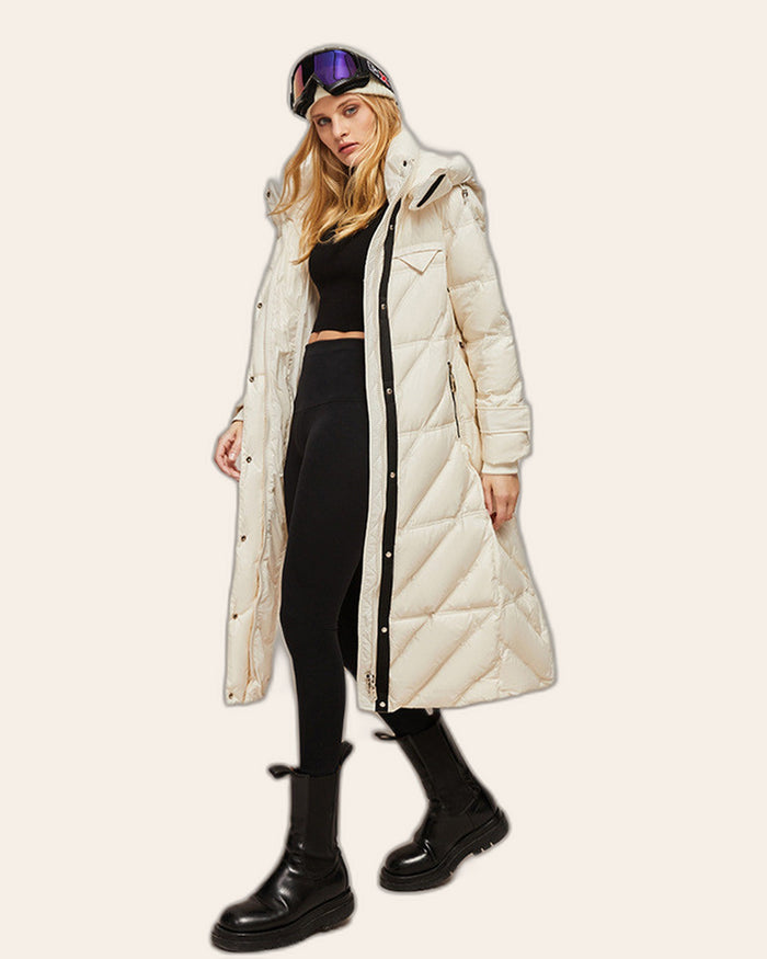 Belted Long Puffer Coat