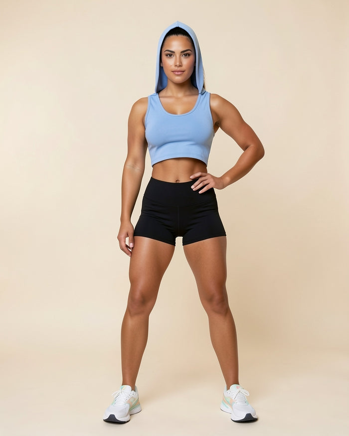 Hooded Yoga Crop Top