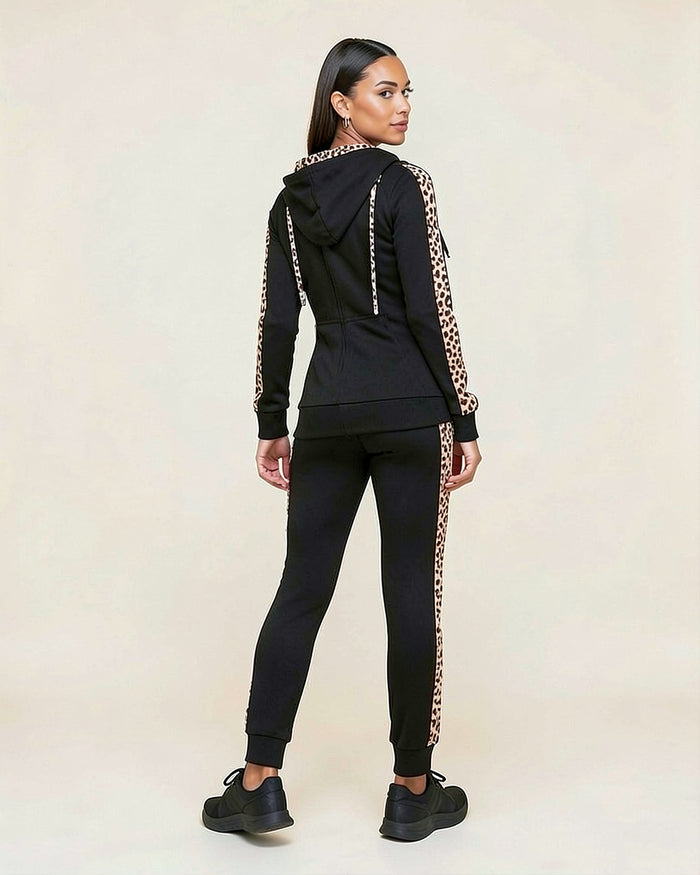 Leopard Stripe Zip Tracksuit