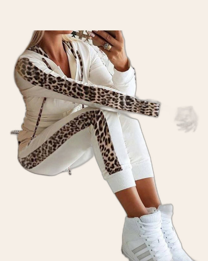 Leopard Stripe Zip Tracksuit