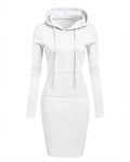 Classic Bodycon Midi Hoodie Dress