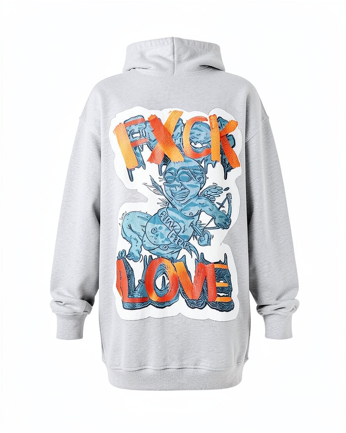 Graffiti Back-Print Hoodie Dress