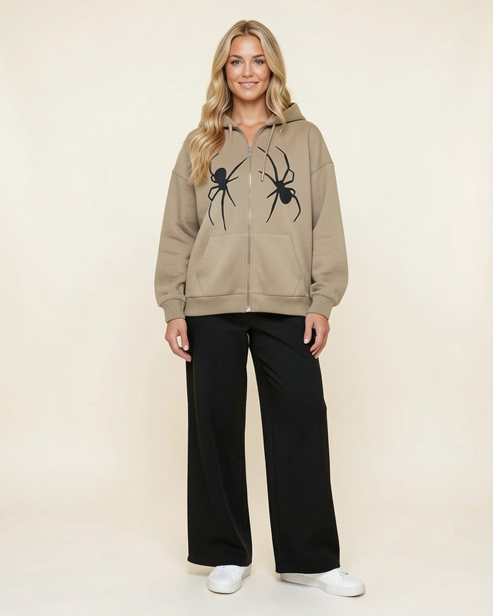 Twin Spider Zip-Up Hoodie