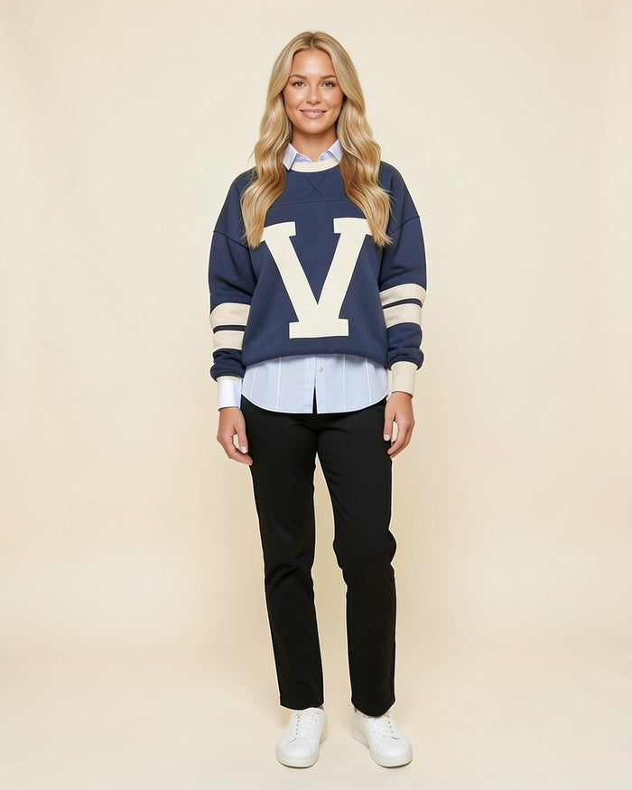 Varsity V Layered Sweatshirt