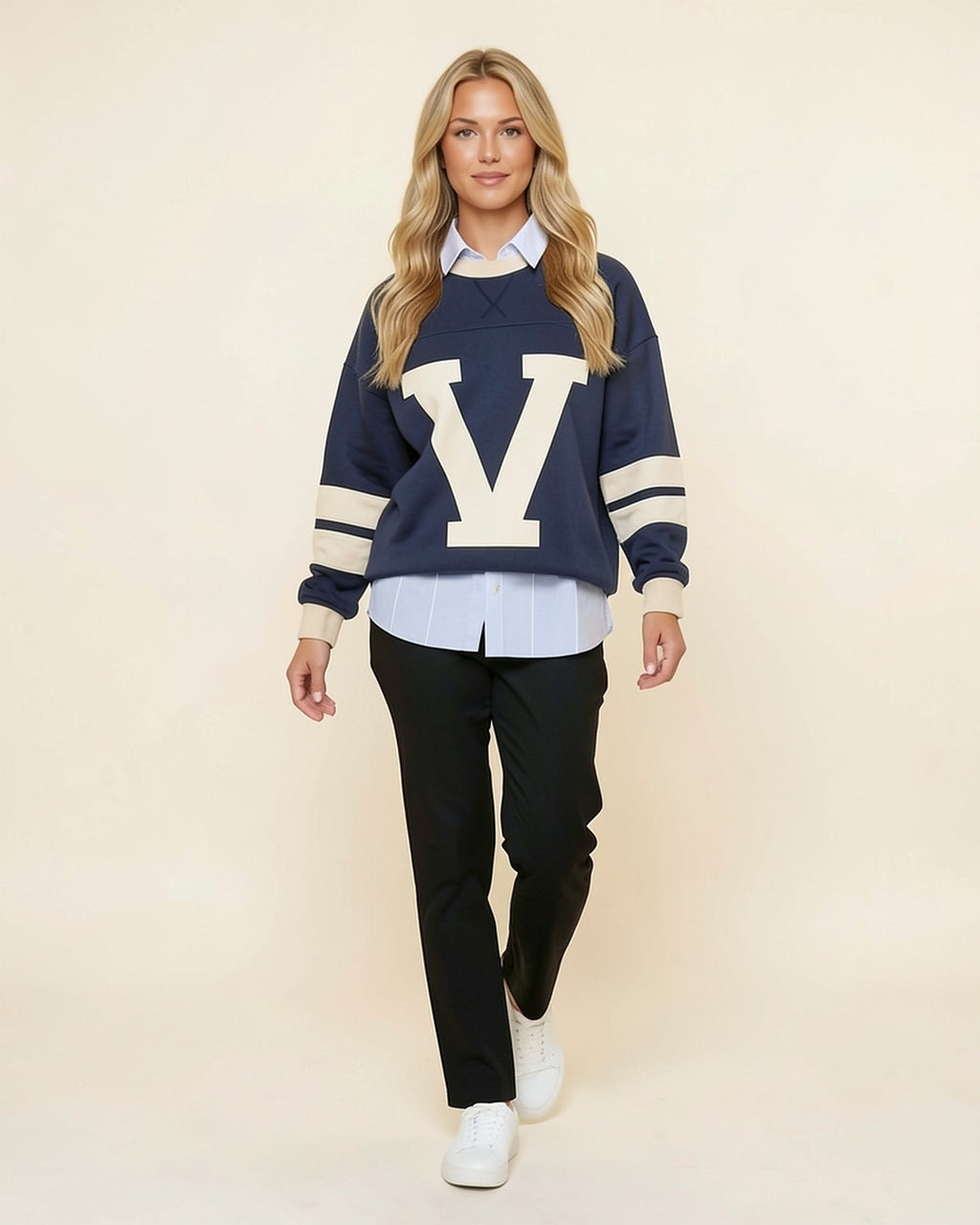 Varsity V Layered Sweatshirt