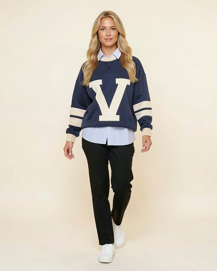 Varsity V Layered Sweatshirt