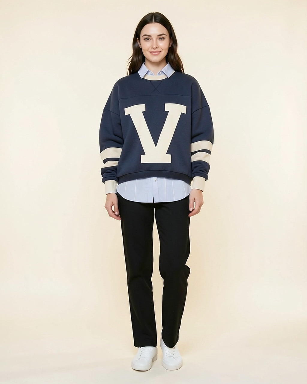 Varsity V Layered Sweatshirt
