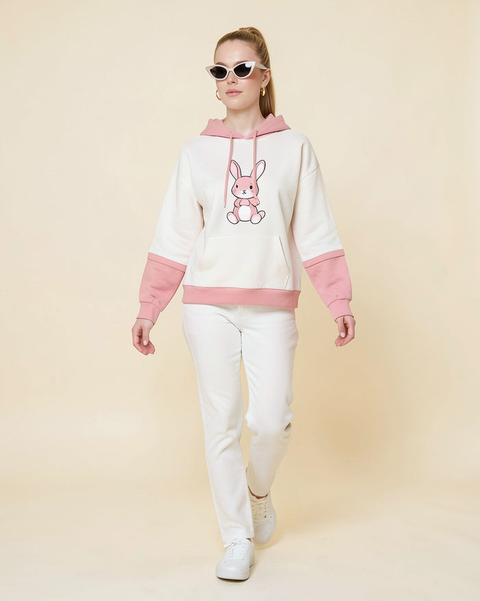Sweet Bunny Two-Tone Hoodie