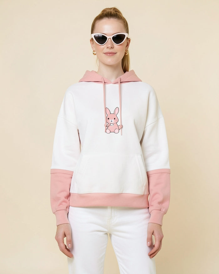 Sweet Bunny Two-Tone Hoodie