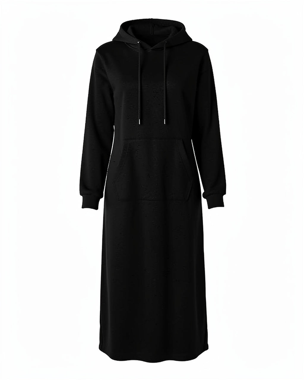 Effortless Black Maxi Hoodie Dress