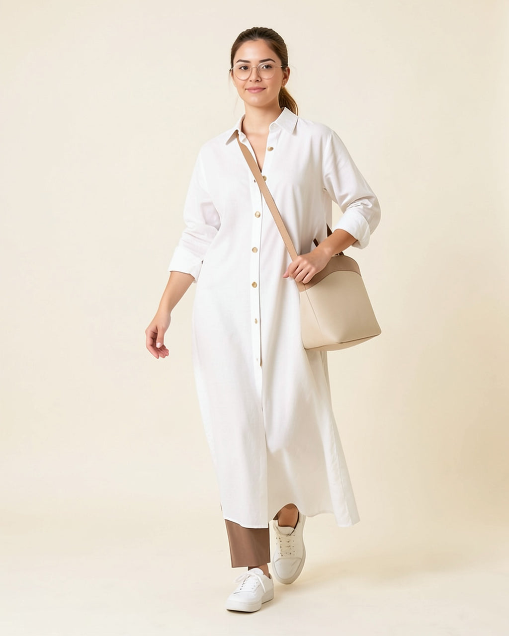 Button-Up Maxi Shirt Dress