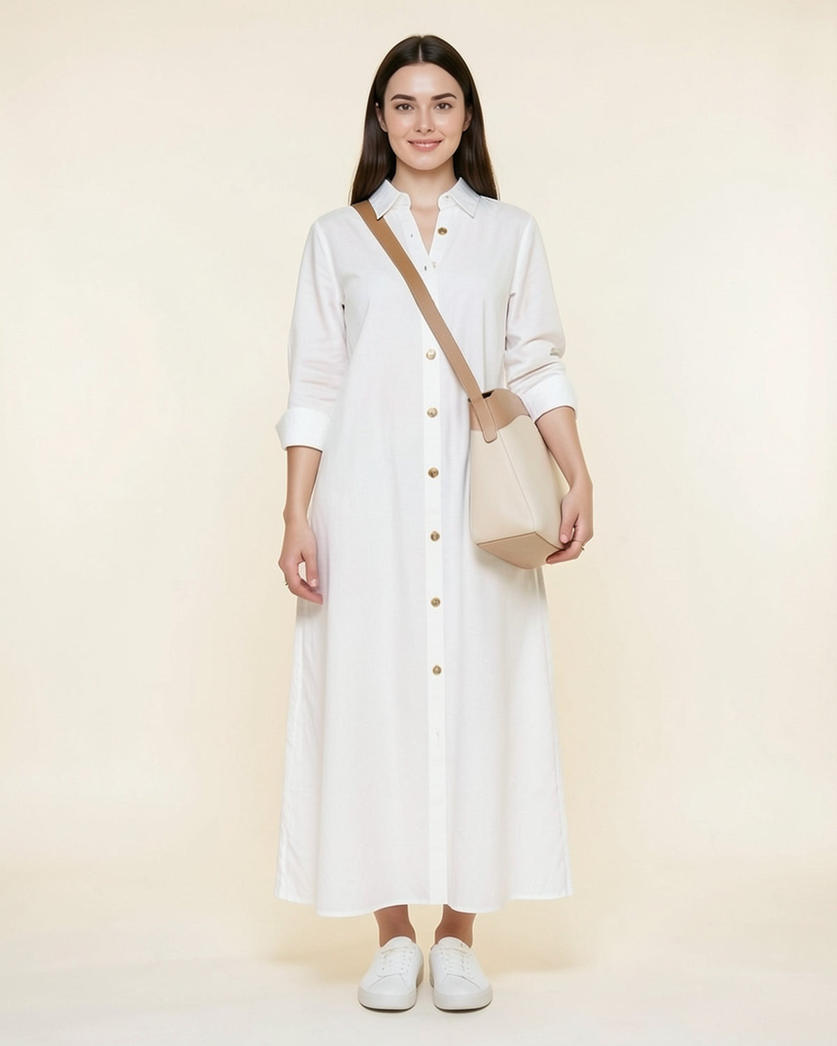 Button-Up Maxi Shirt Dress