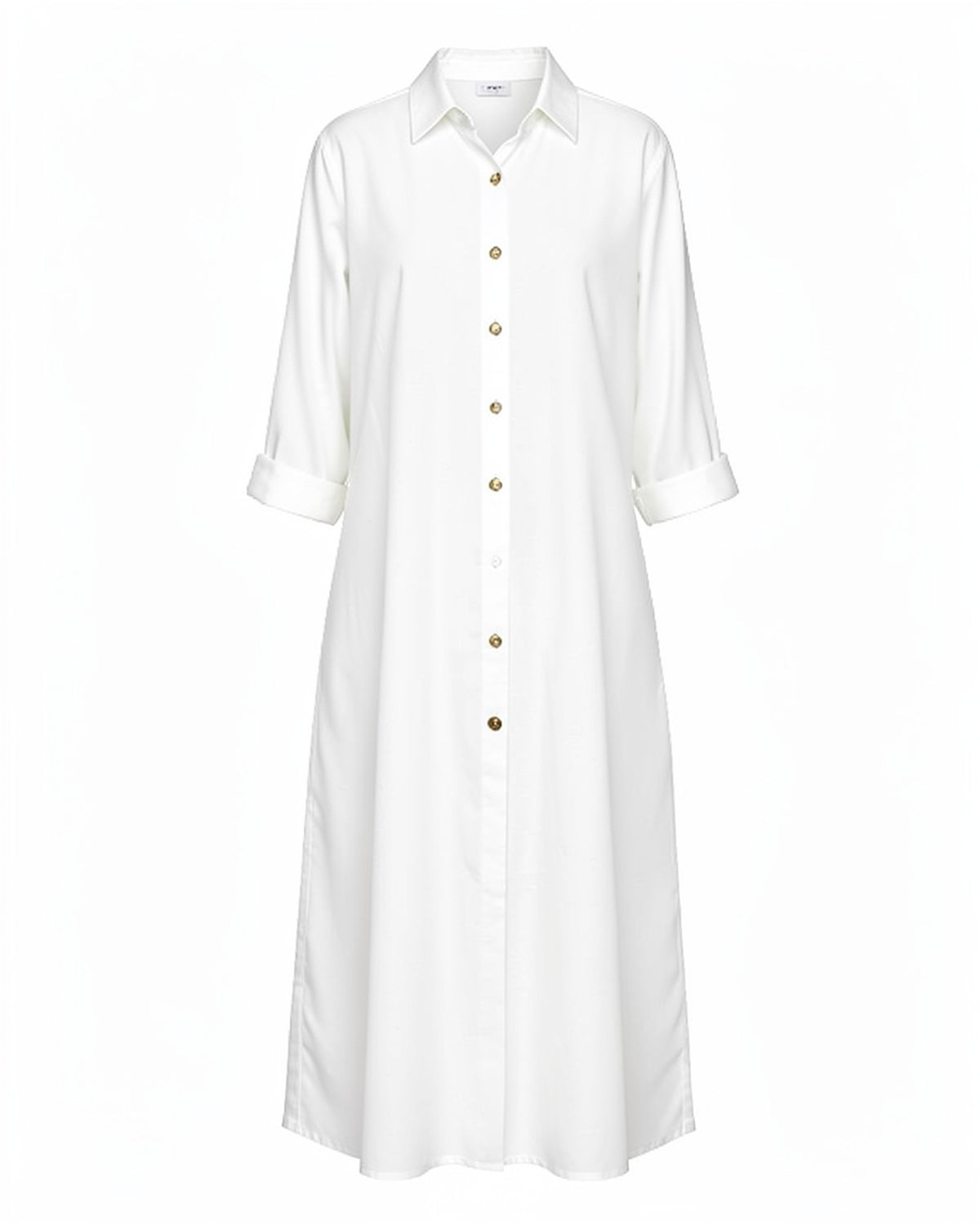 Button-Up Maxi Shirt Dress