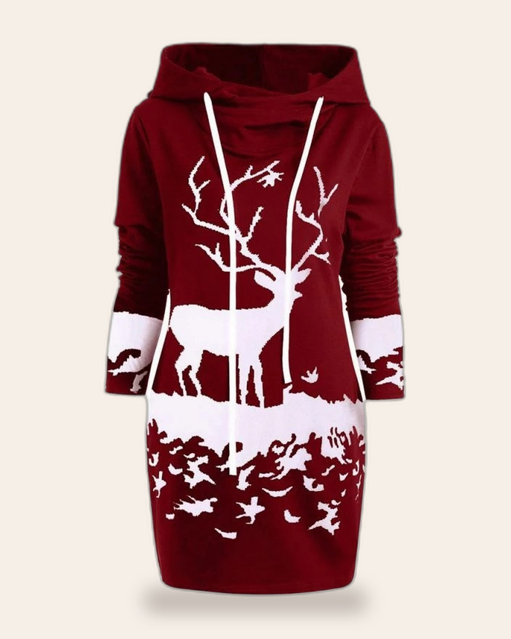 Reindeer Holiday Hoodie Dress