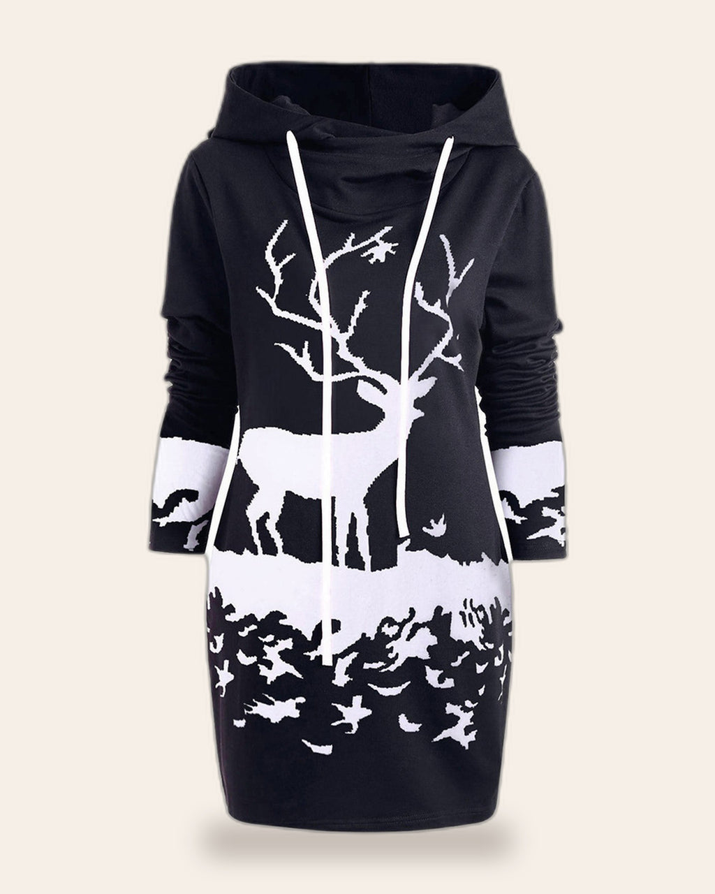 Reindeer Holiday Hoodie Dress