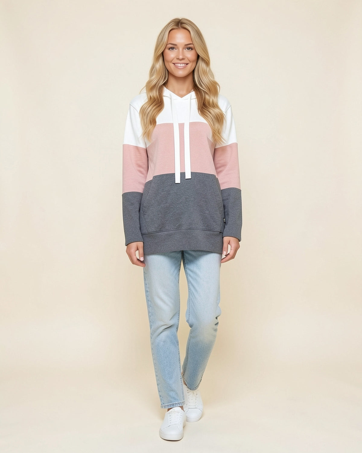 Tri-Tone Collared Hoodie
