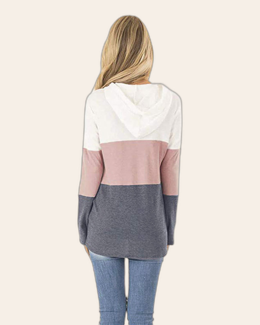 Tri-Tone Collared Hoodie
