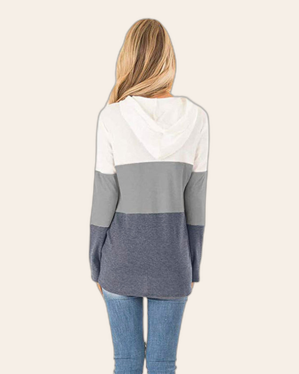 Tri-Tone Collared Hoodie