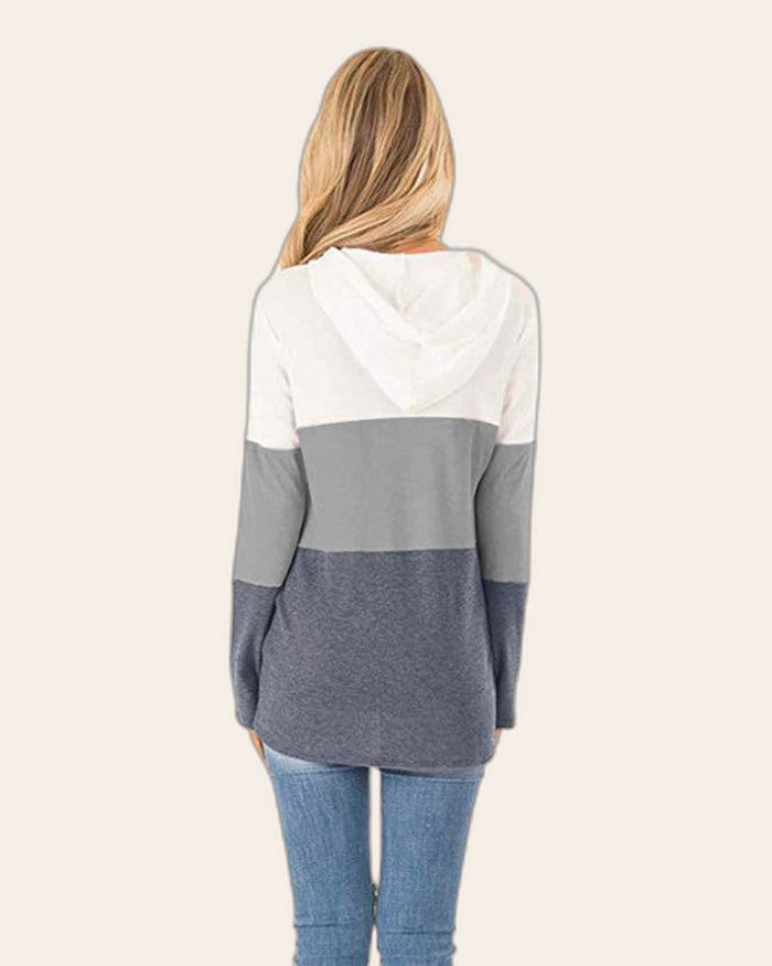 Tri-Tone Collared Hoodie