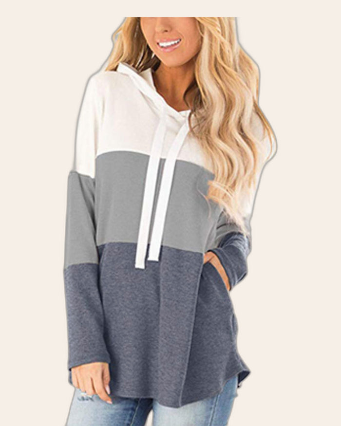 Tri-Tone Collared Hoodie