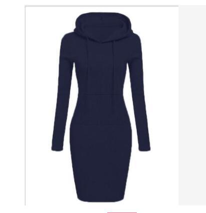 Classic Bodycon Midi Hoodie Dress