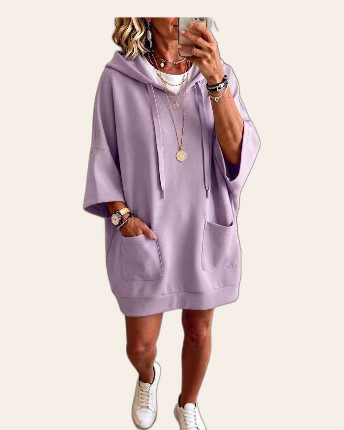 Oversized Pocket Hoodie Dress