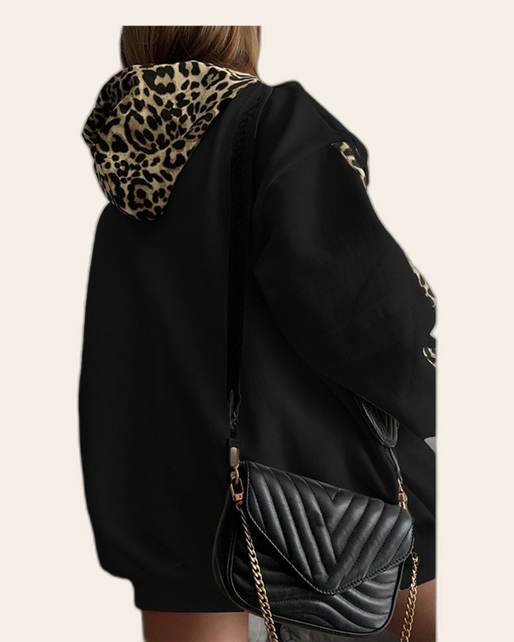 Leopard Pocket Statement Hoodie