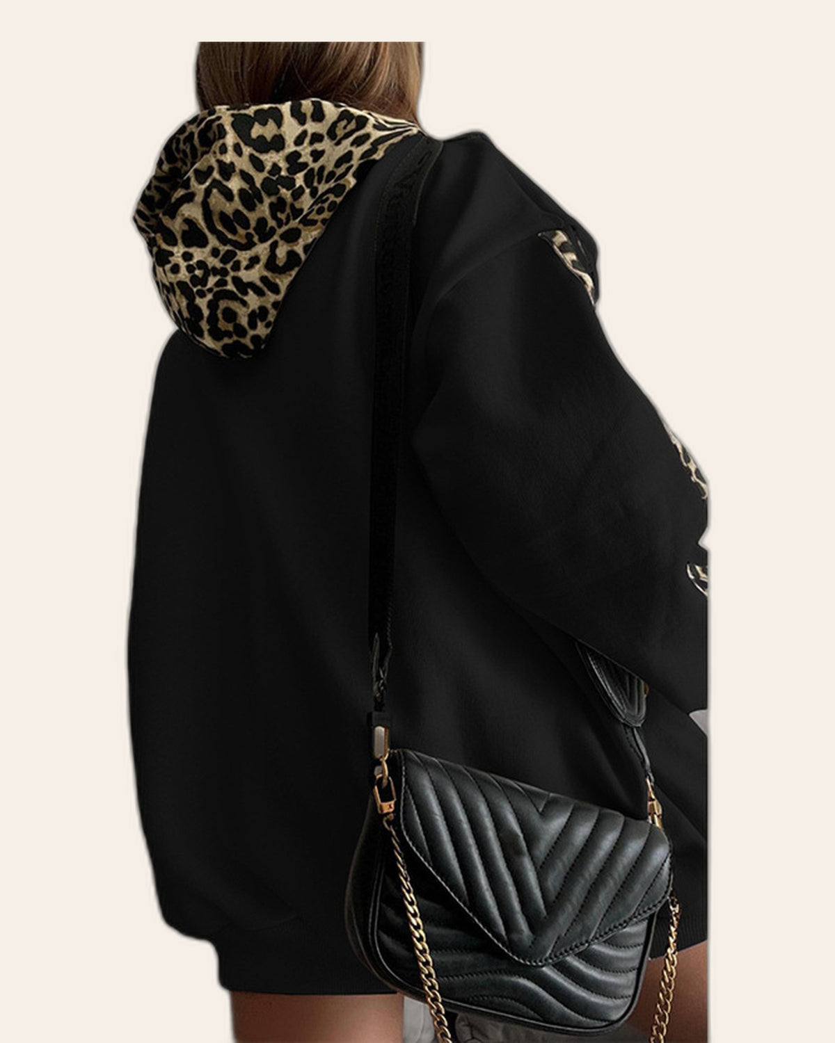 Leopard Pocket Statement Hoodie