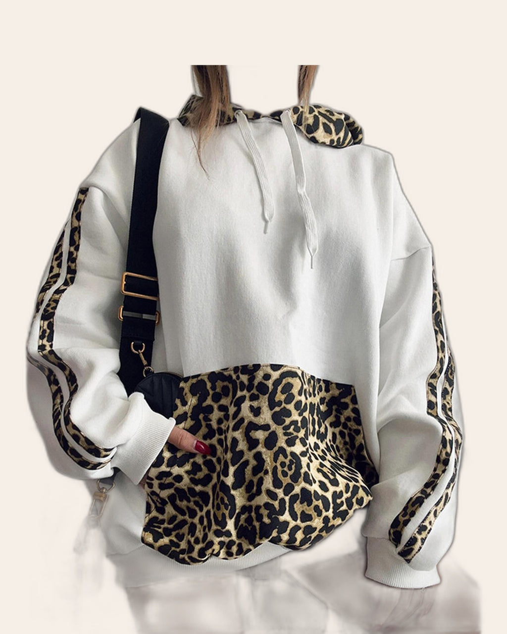 Leopard Pocket Statement Hoodie
