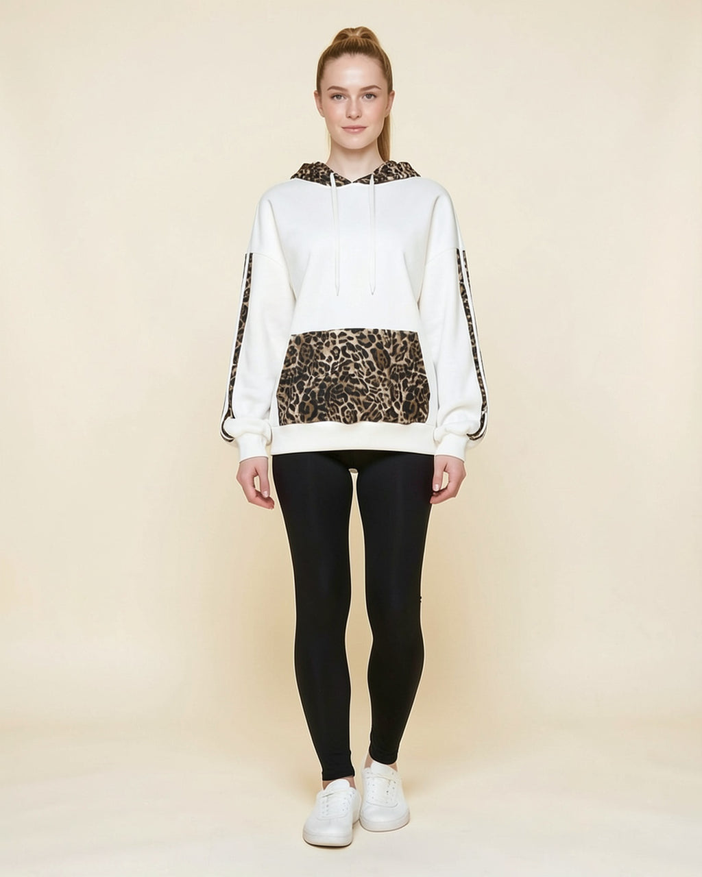 Leopard Pocket Statement Hoodie