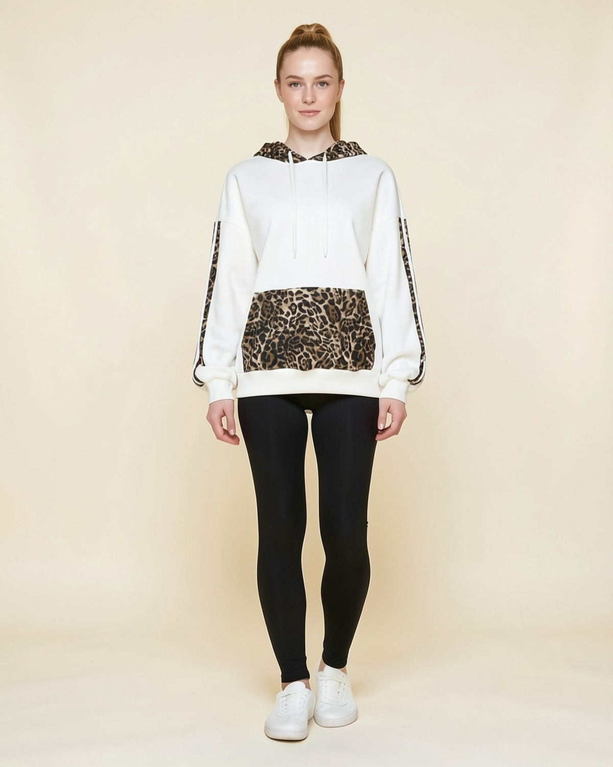 Leopard Pocket Statement Hoodie