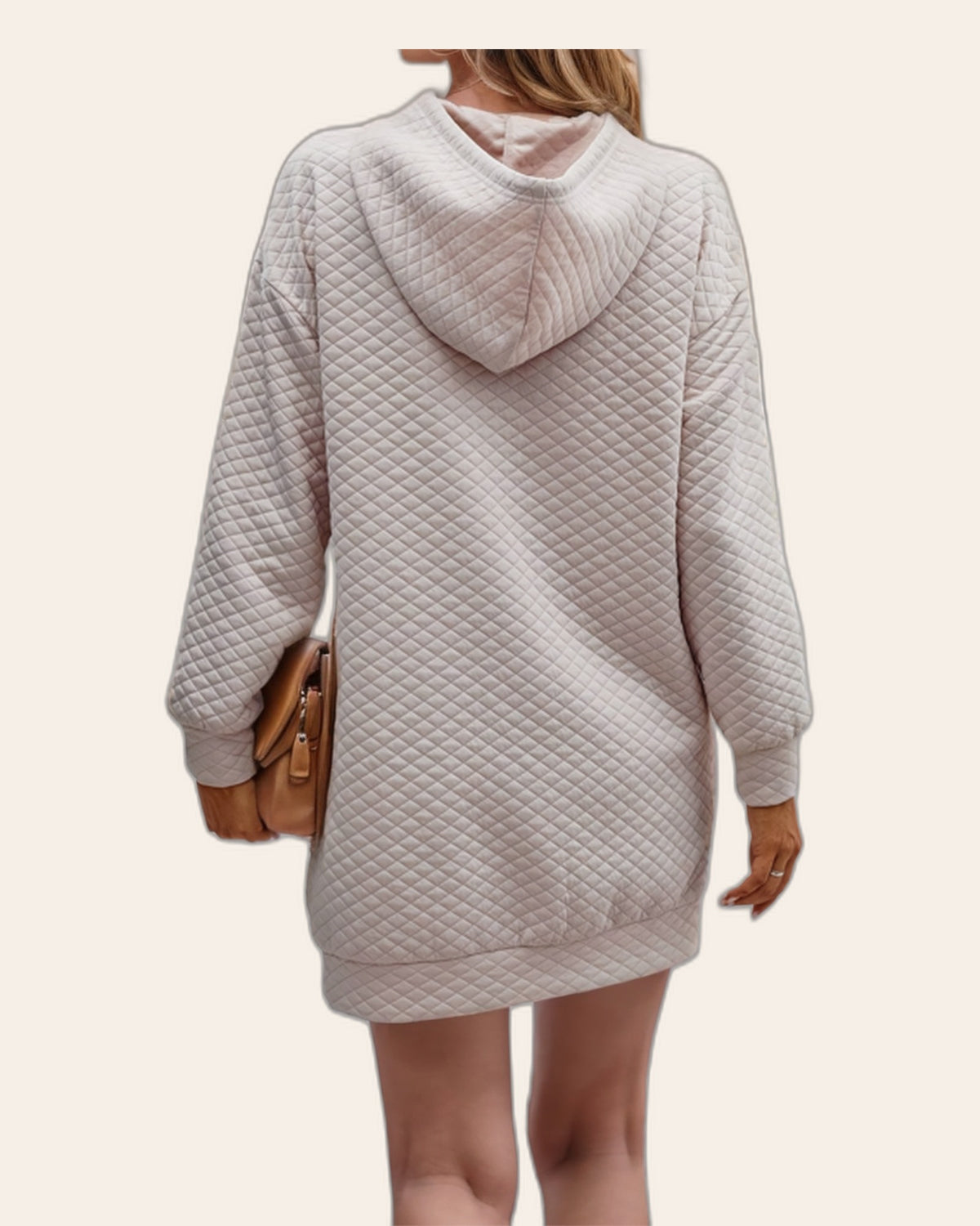 Diamond Quilted Hoodie Dress
