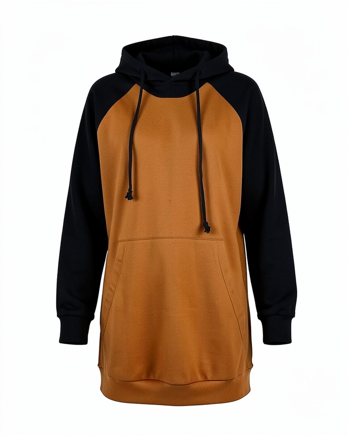 Raglan Contrast Long Hoodie