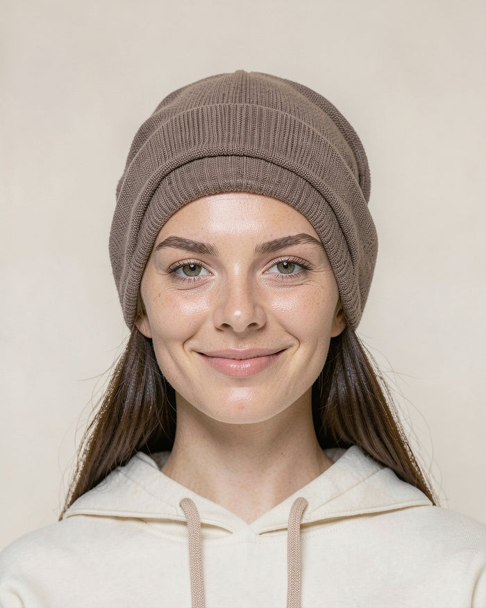 Slouchy Tie-Back Turban Beanie