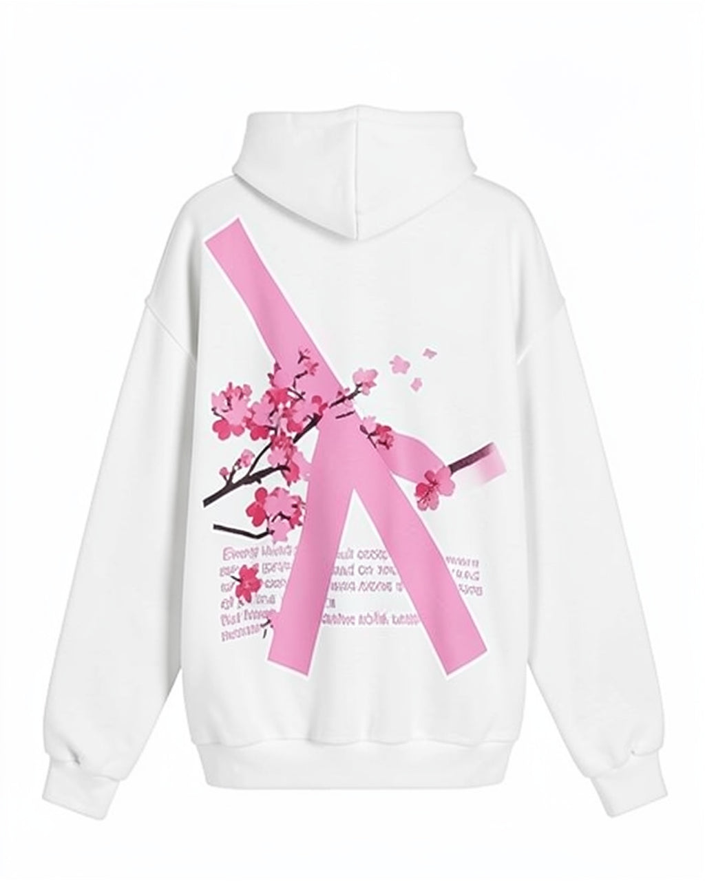 Cherry Blossom Back-Print Hoodie