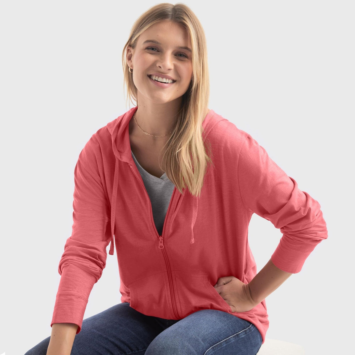 Slim Zip-Up Hoodie Jacket