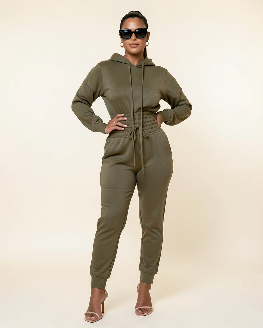 Cinched Hoodie & Jogger Set