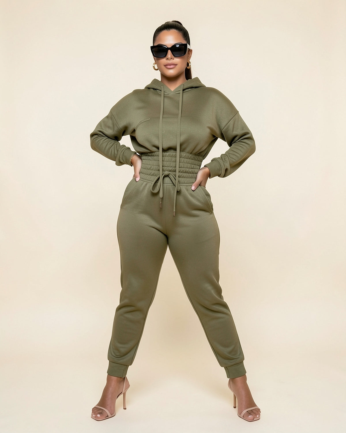 Cinched Hoodie & Jogger Set