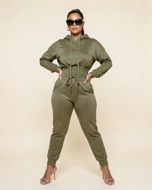 Cinched Hoodie & Jogger Set