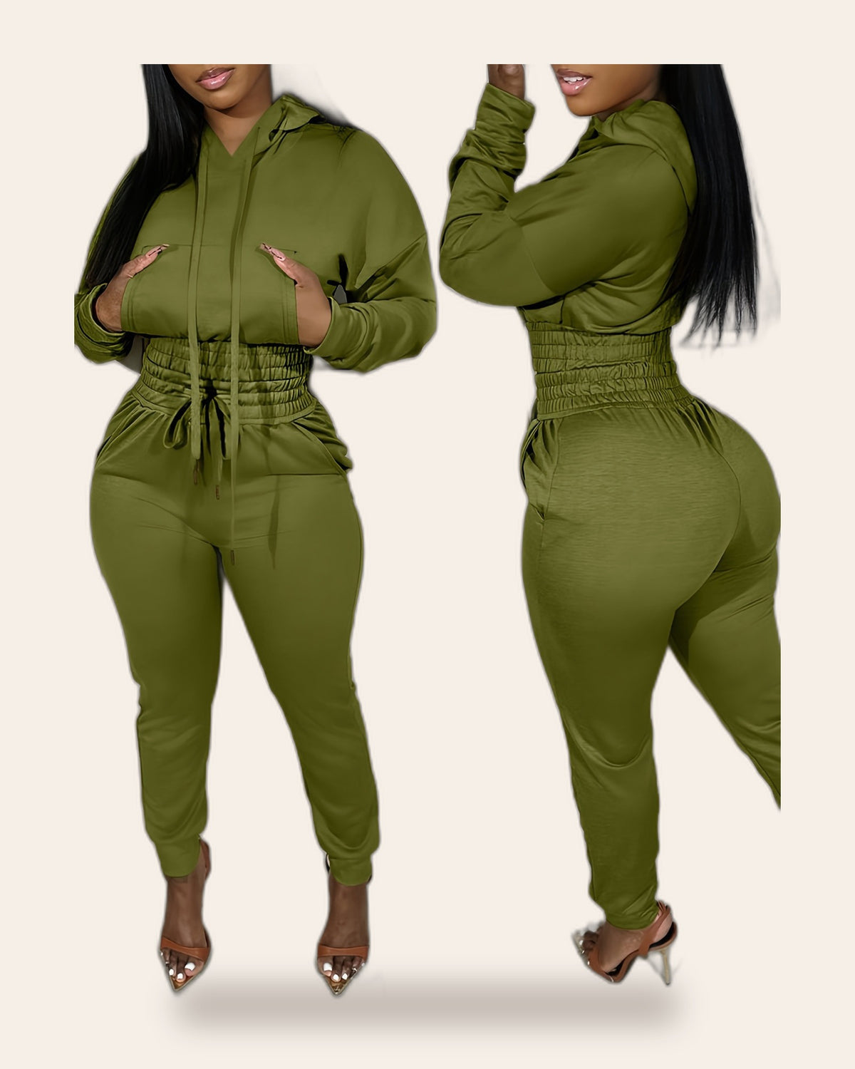 Cinched Hoodie & Jogger Set