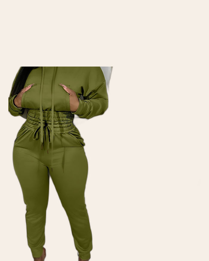 Cinched Hoodie & Jogger Set